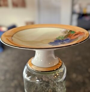 Noritake Morimura Lusterware Compote Dish Hand Painted Made in Japan